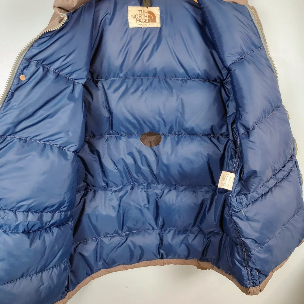 Vintage The North Face Brown Down Puffer Parka Jacket Made in USA XL RN61661